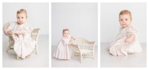 simple short baby session in st simons island of a baby who is 9 months old in an heirloom style southern outfit