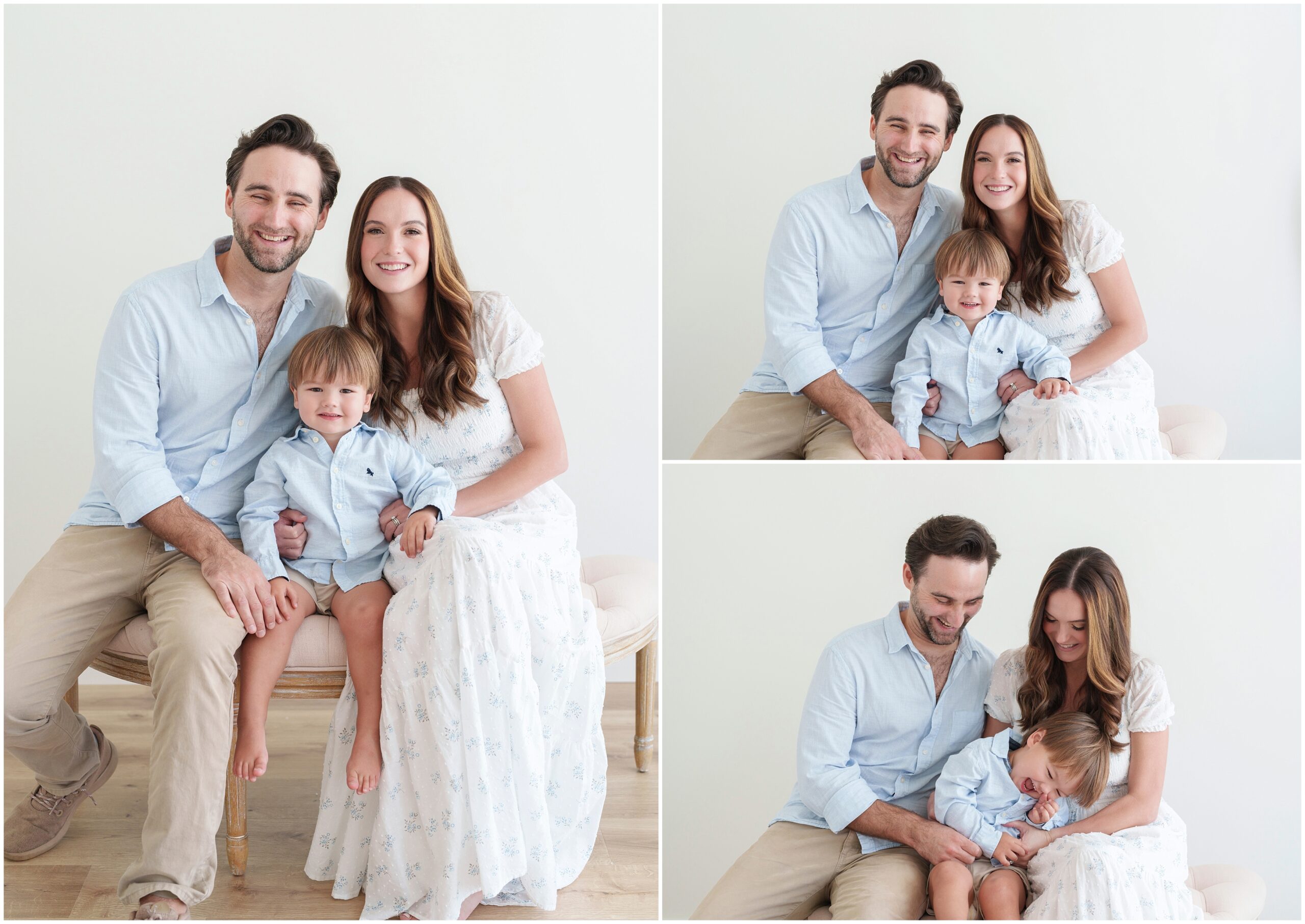 newborn family photographed at a newborn session with a grandmillenial style photographer