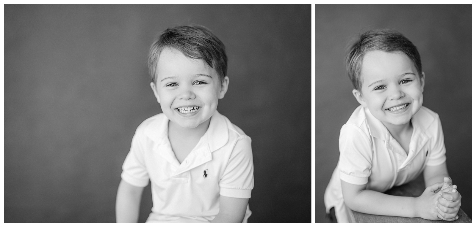 4 year old boy photographed in black and white in a portrait studio in brunswick ga for the childhood edit personality portraits